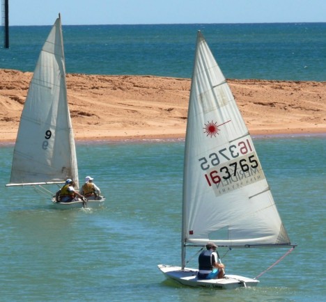 Dinghy Sailors hit the water